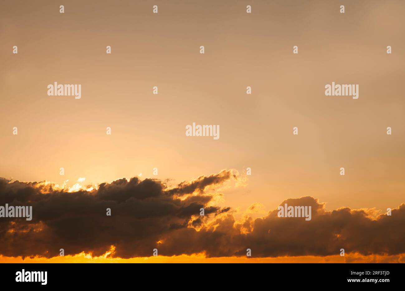colorful yellow orange and other colors of the sky with clouds during ...