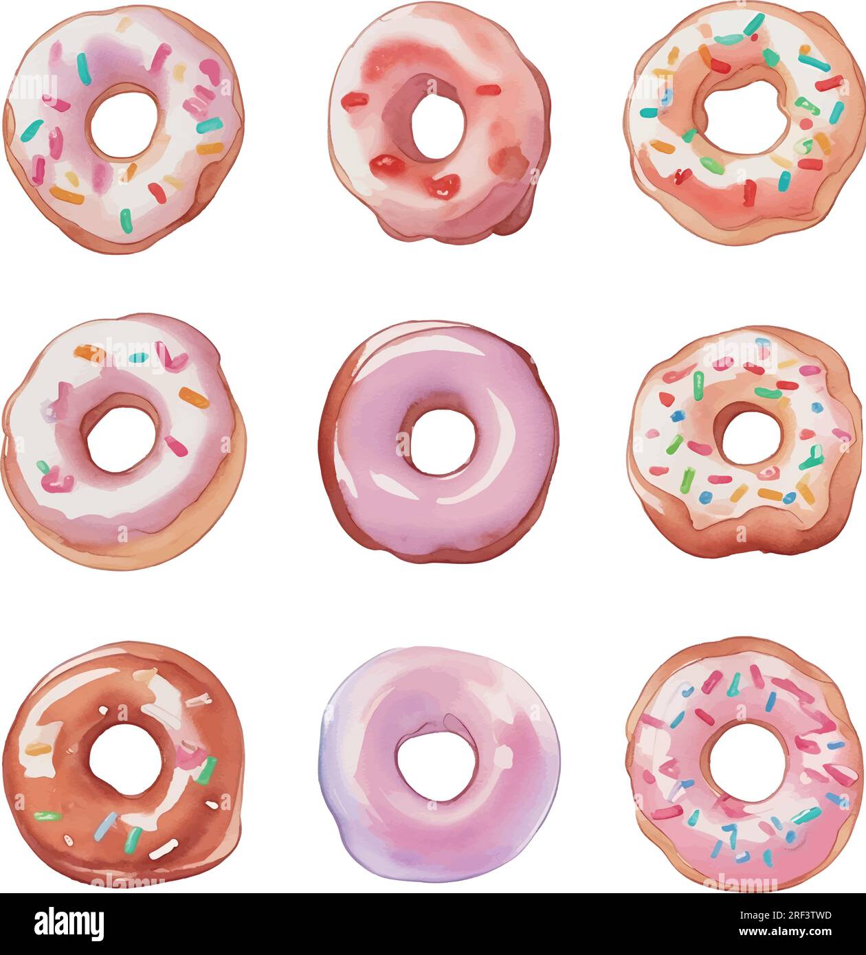Glazed donut vector vectors hi-res stock photography and images - Page 16 -  Alamy
