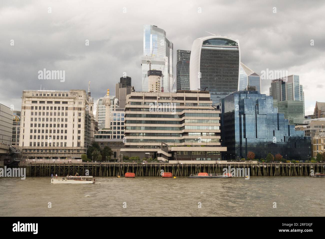 The City of London skyline as seen from the south side of the River Thames, London, England, U.K. Stock Photo