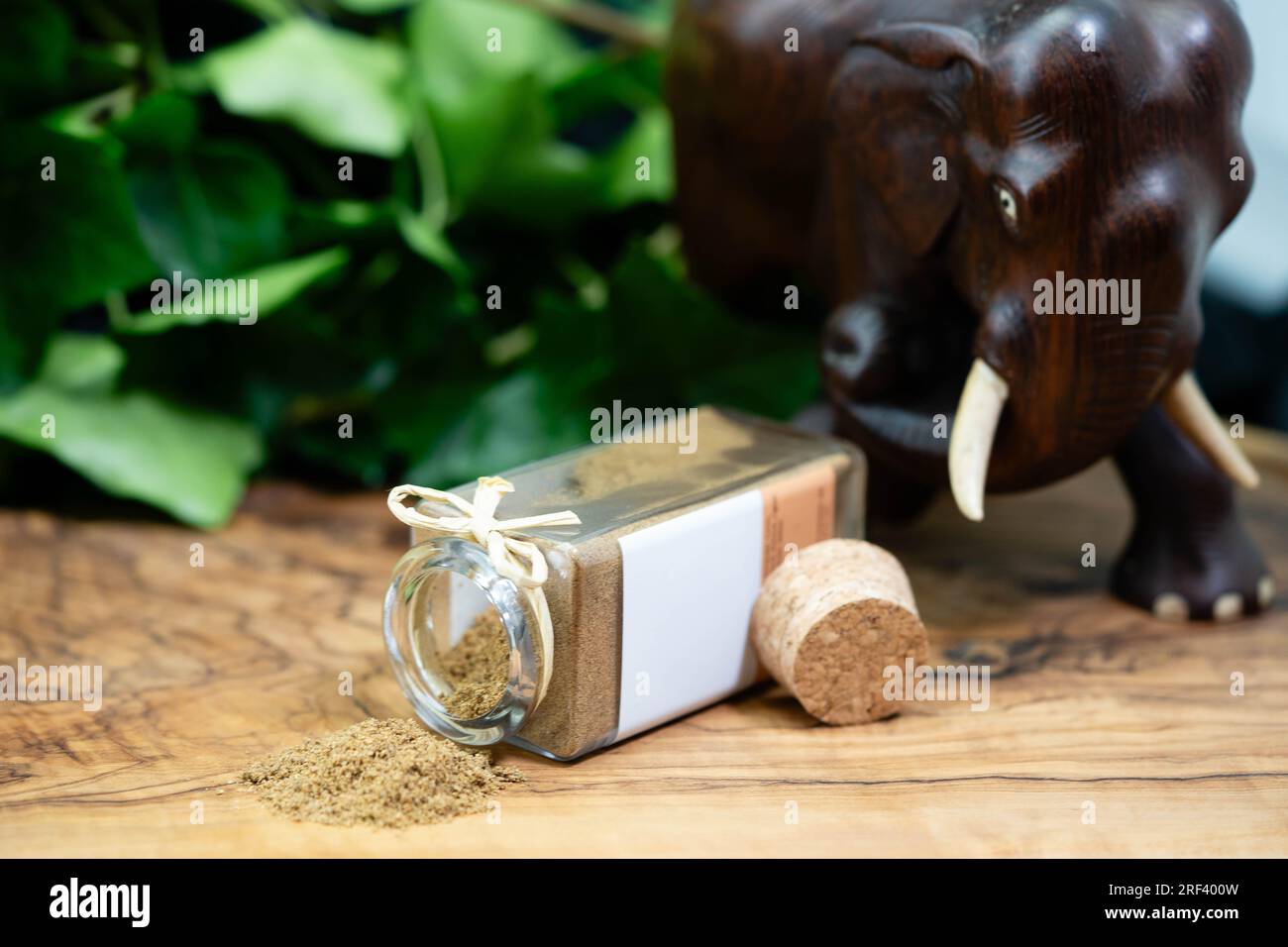 Ras El Hanout, Chakalaka and Garam Masala are typical African spices Stock Photo