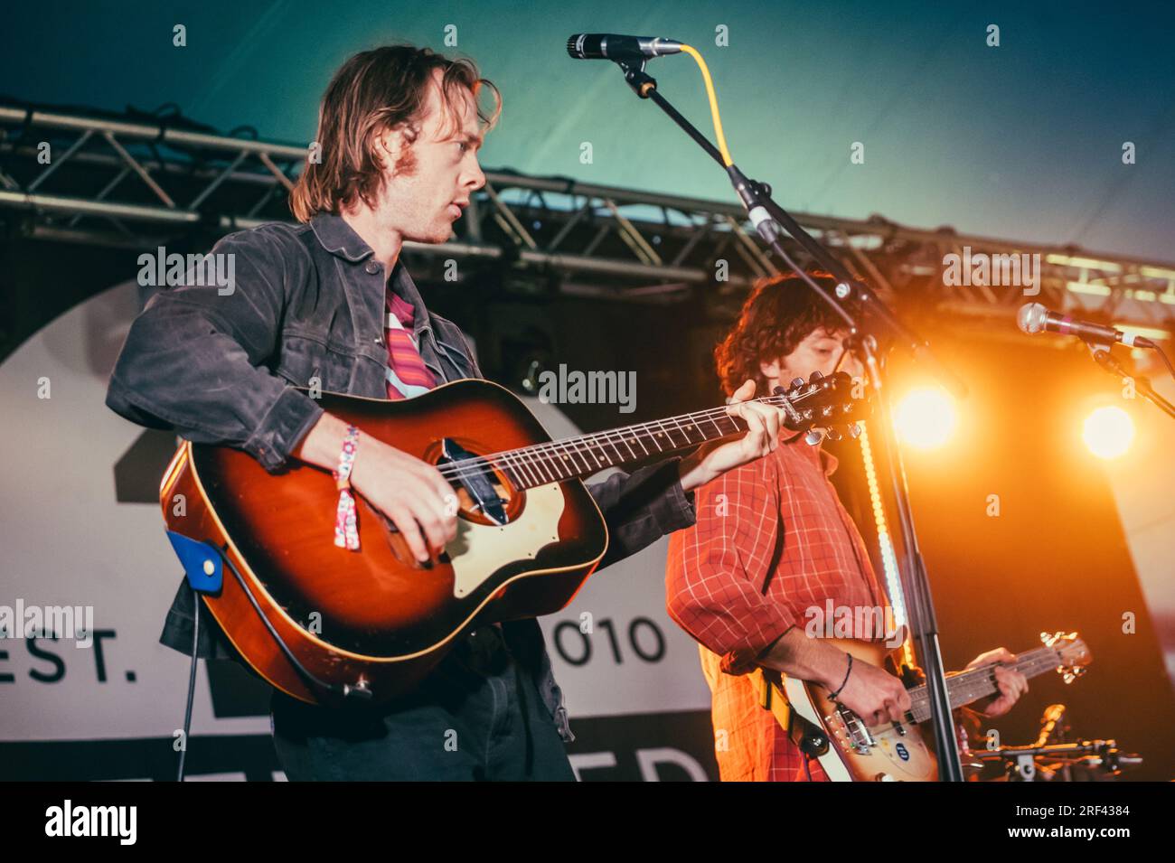 Thirsk, UK. 30th July, 2023. Holiday Ghosts perform at Deer Shed Festival 2023. Credit: Thomas Jackson/Alamy Live News Stock Photo