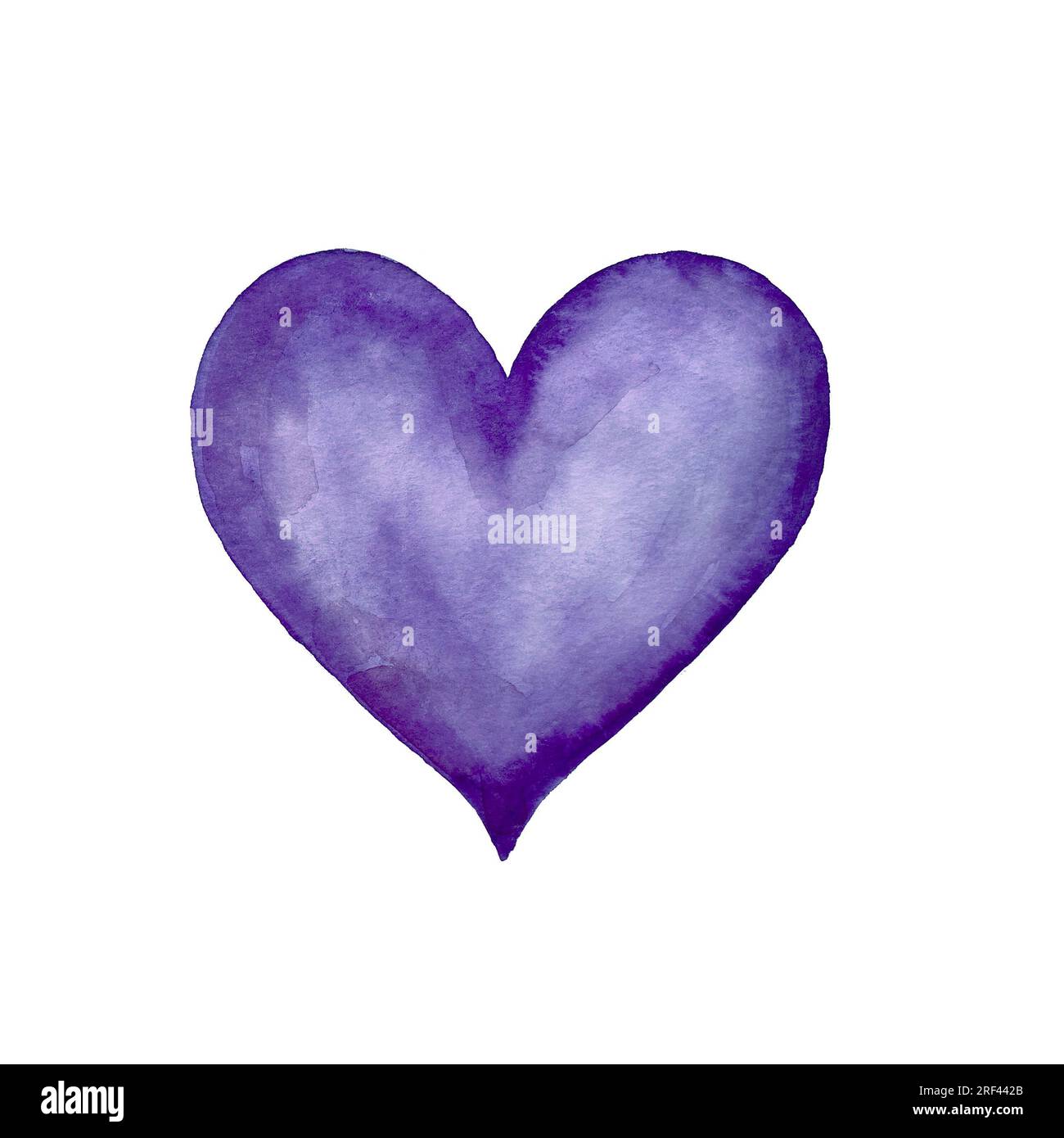 Watercolor hearts, valentine's day red, purple, violet hearts set ...