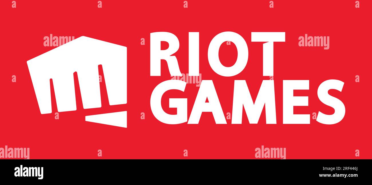 Riot Games logo Vector, Vector Riot Games, Editorial vector logo, Valorant, league of legends, vector, illustration, White background, eps 10. Editori Stock Vector