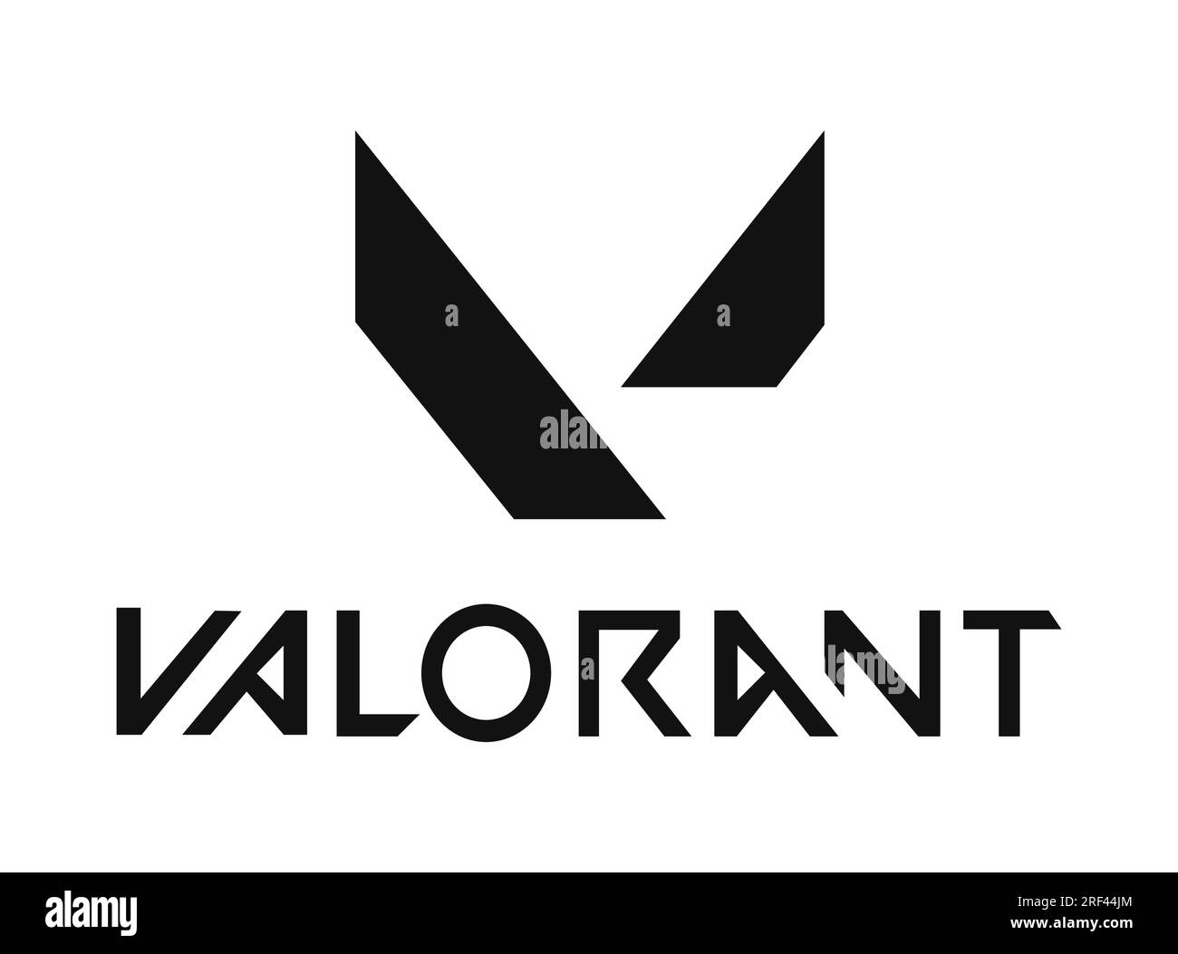 Vector logo of the video game Valorant. Application logotype. Riot Games. MMORPG genre. Editorial Stock Vector