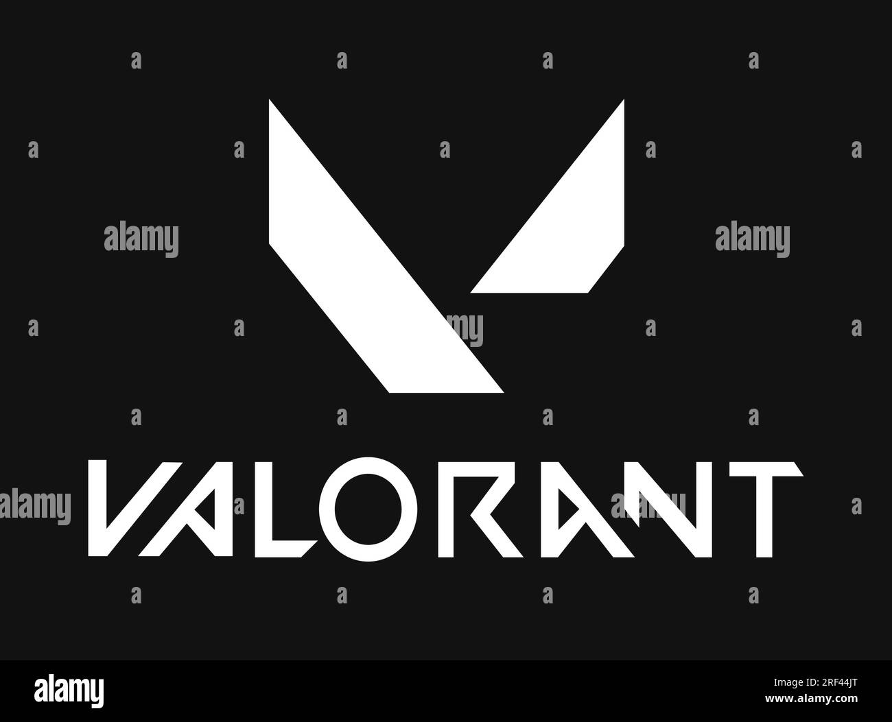Vector logo of the video game Valorant. Application logotype. Riot Games. MMORPG genre. Editorial Stock Vector