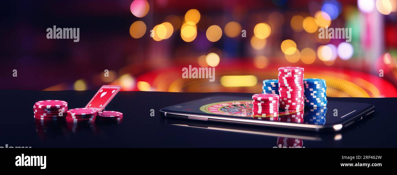 Conceito De Layout De Casino Online Jogar Cartões Dados Chips