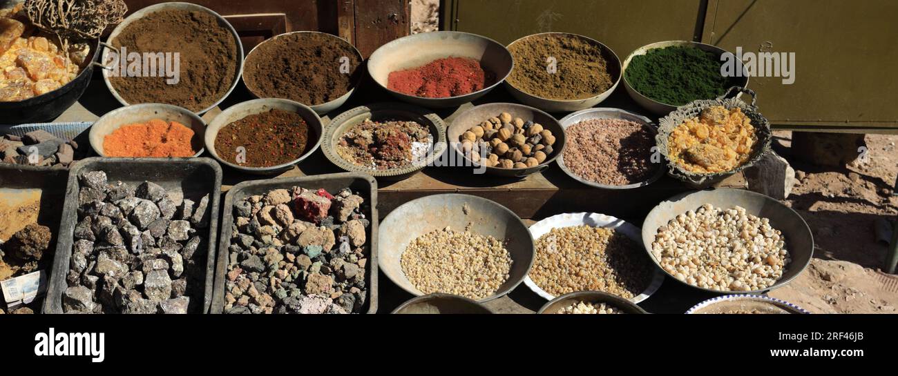 Bowls of Frankincense and Myrrh for sale at Petra city, UNESCO World Heritage Site, Wadi Musa