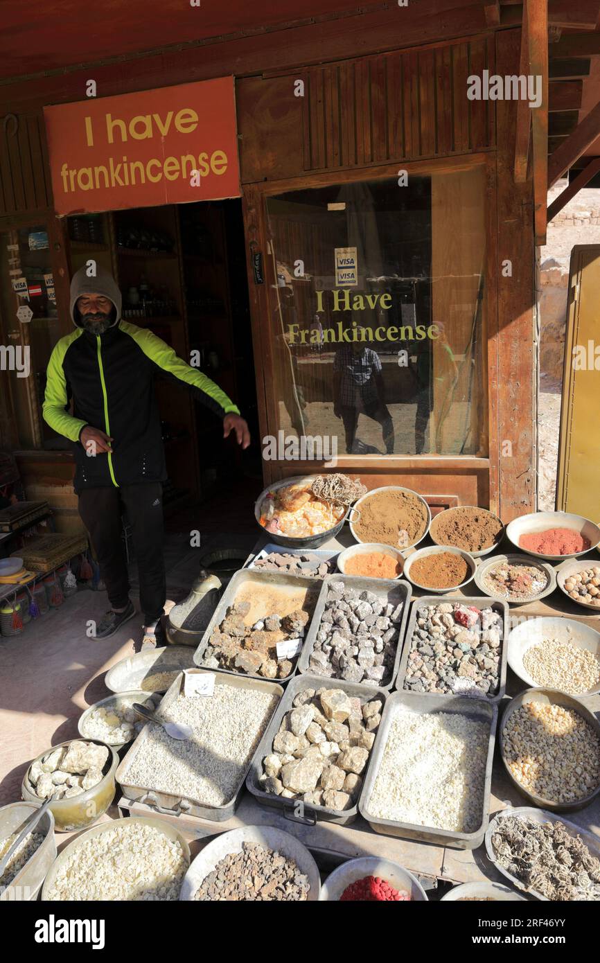 Bowls of Frankincense and Myrrh for sale at Petra city, UNESCO World Heritage Site, Wadi Musa