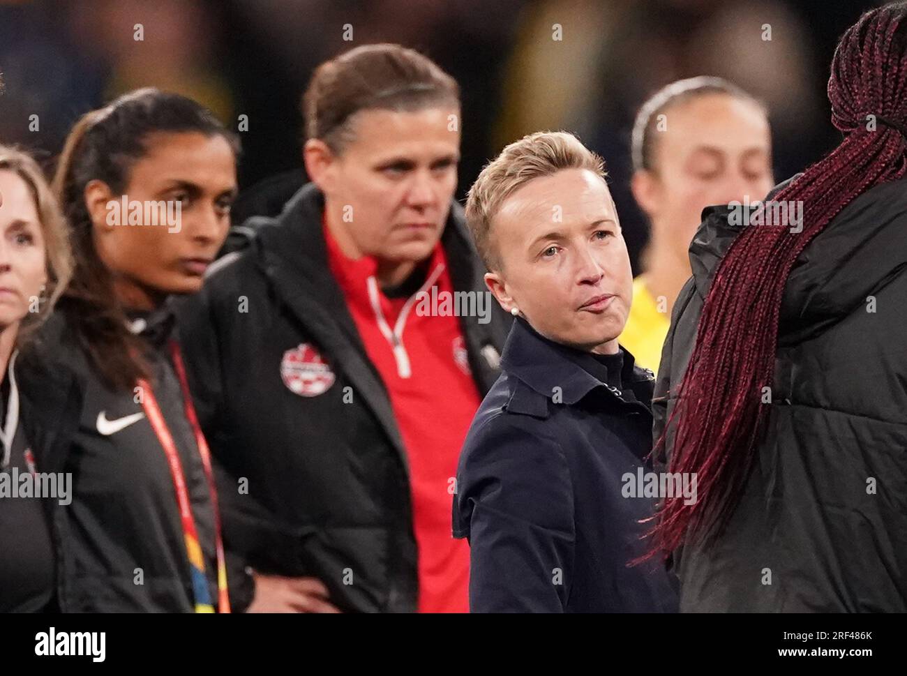 Melbourne, Australia. 31st July, 2023. Canada coach Bev Priestman and ...