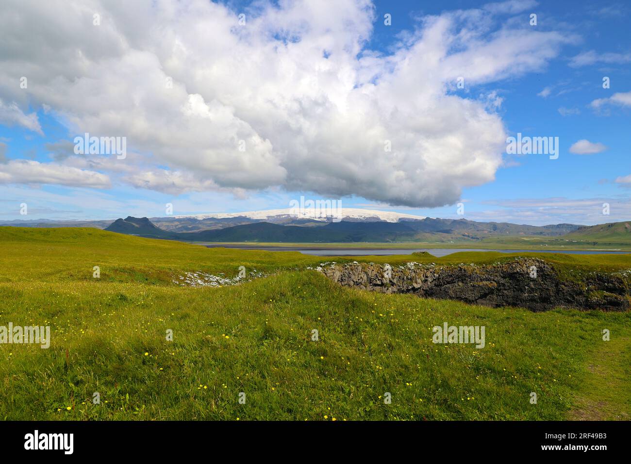 View of the Katla-Volcano-Iceland Stock Photo