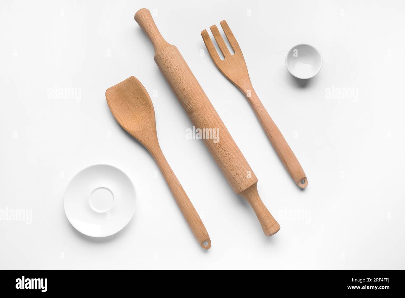 Set of kitchen tools on light background Stock Photo