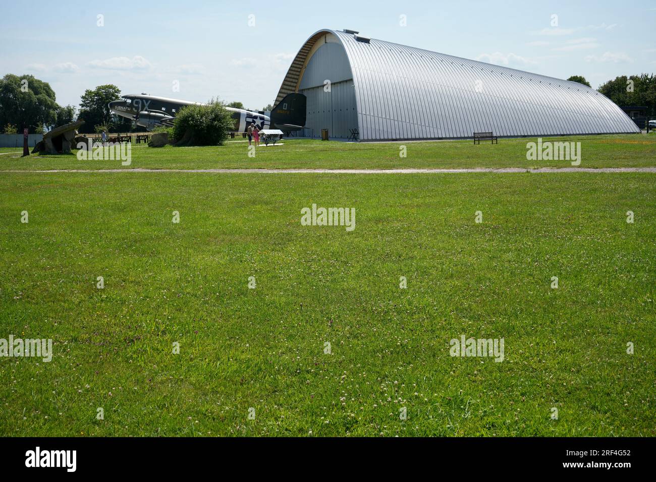 Douglas C47 Dakota outside The Merville Gun Battery Museum Stock Photo ...