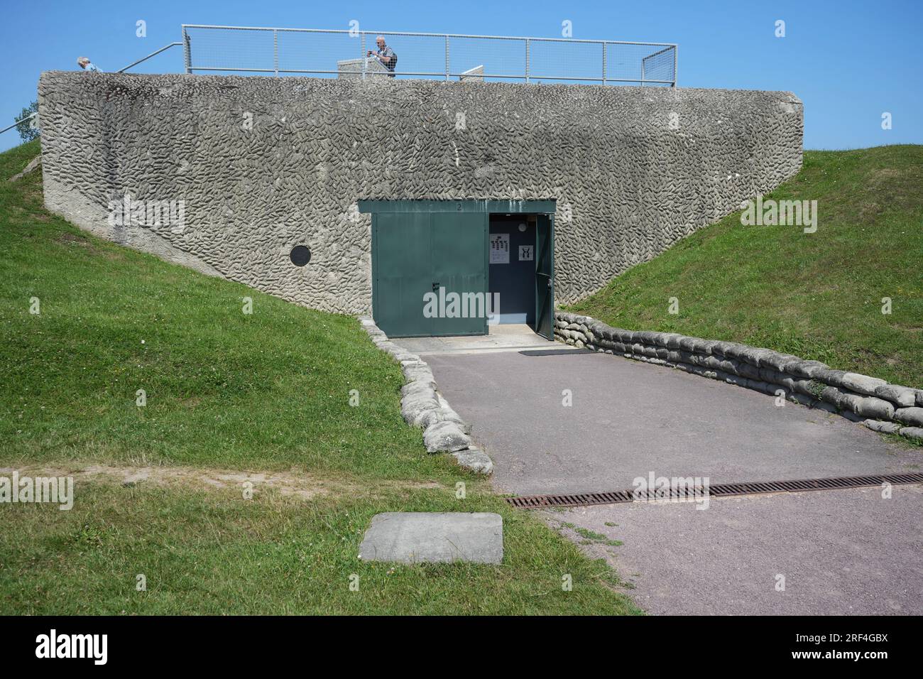 WW2 German Gun Casemate at The Merville Gun Battery Museum Stock Photo