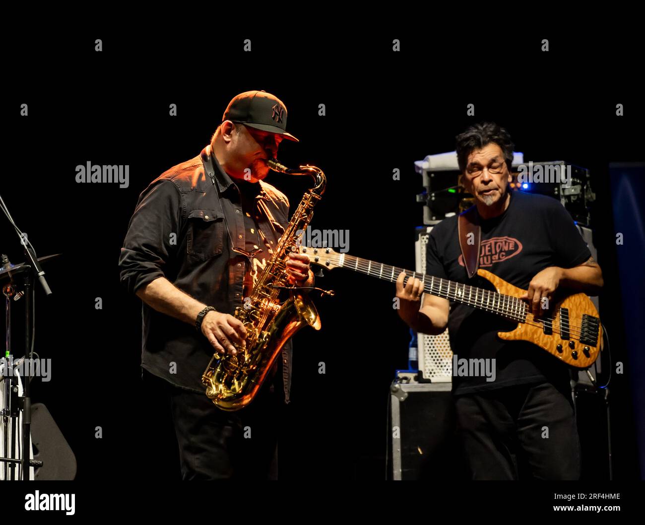 The legendary jazz and contemporary guitarist Mike Stern and his band guests of the Pomigliano Jazz Festival at the Giovanni Paolo II Public Park in Pomigliano d'Arco. (Photo by Giovanni Esposito/Pacific Press/Sipa USA) Credit: Sipa USA/Alamy Live News Stock Photo