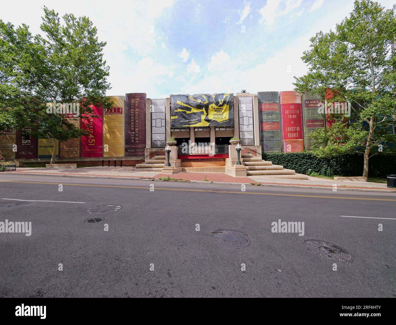 Kansas City, Missouri July 29, 2023 Kansas City Public Library Building Community Bookshelf