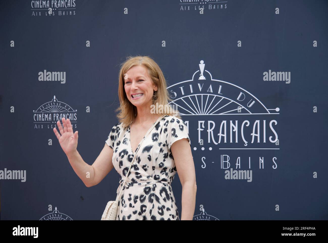 Aix-Les-Bains, France.10th June, 2023. Anne Gravoin attends the French Film and Gastronomy Festival in Aix-Les-Bains, France Stock Photo