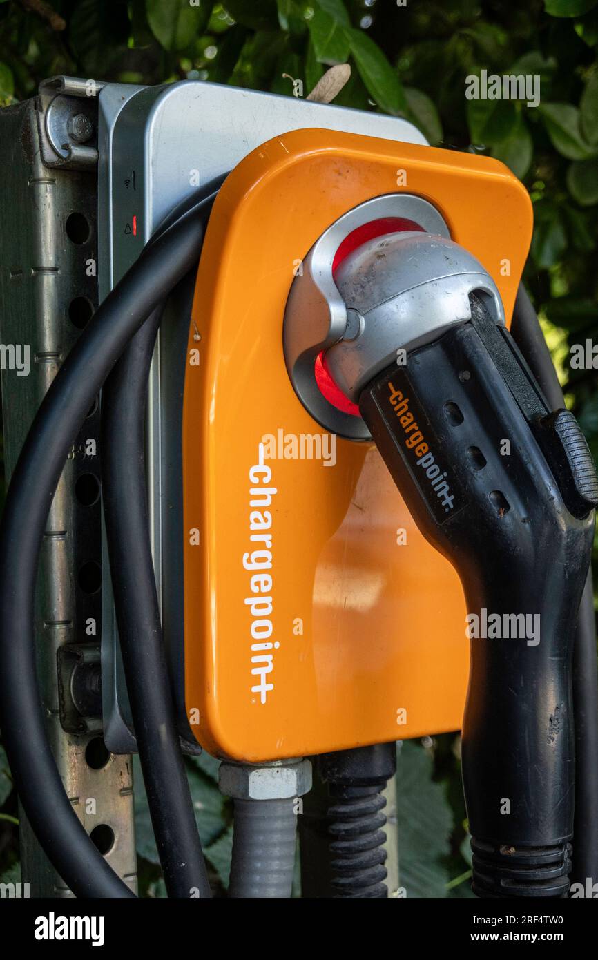 Electric vehicle Charging Station in Central Park, New York City, USA