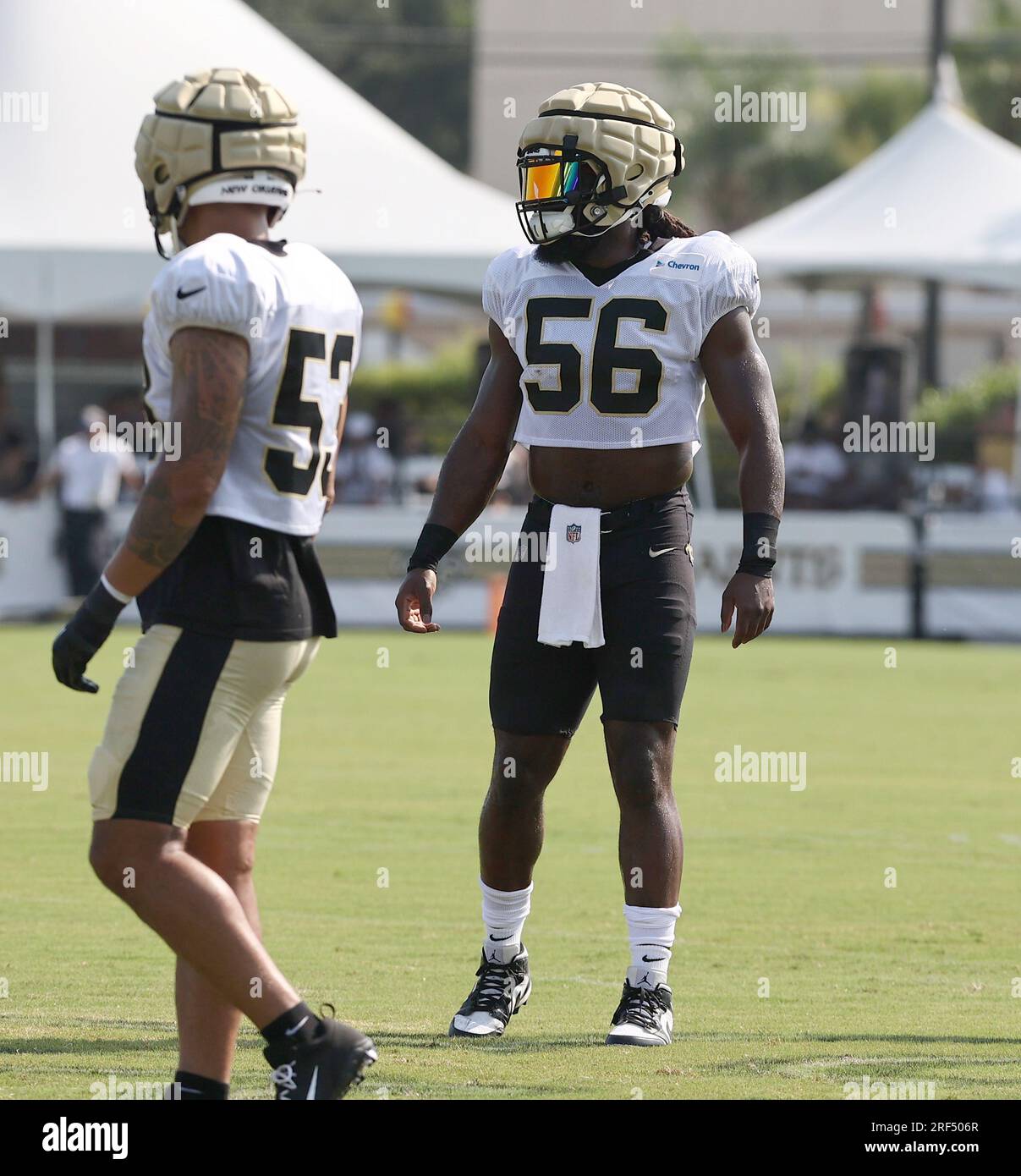 New Orleans, Louisiana, USA. 18th Dec, 2022. New Orleans Saints linebacker  Demario Davis runs of the field after playing the Atlanta Falcons in an NFL  game in New Orleans, Louisiana USA on