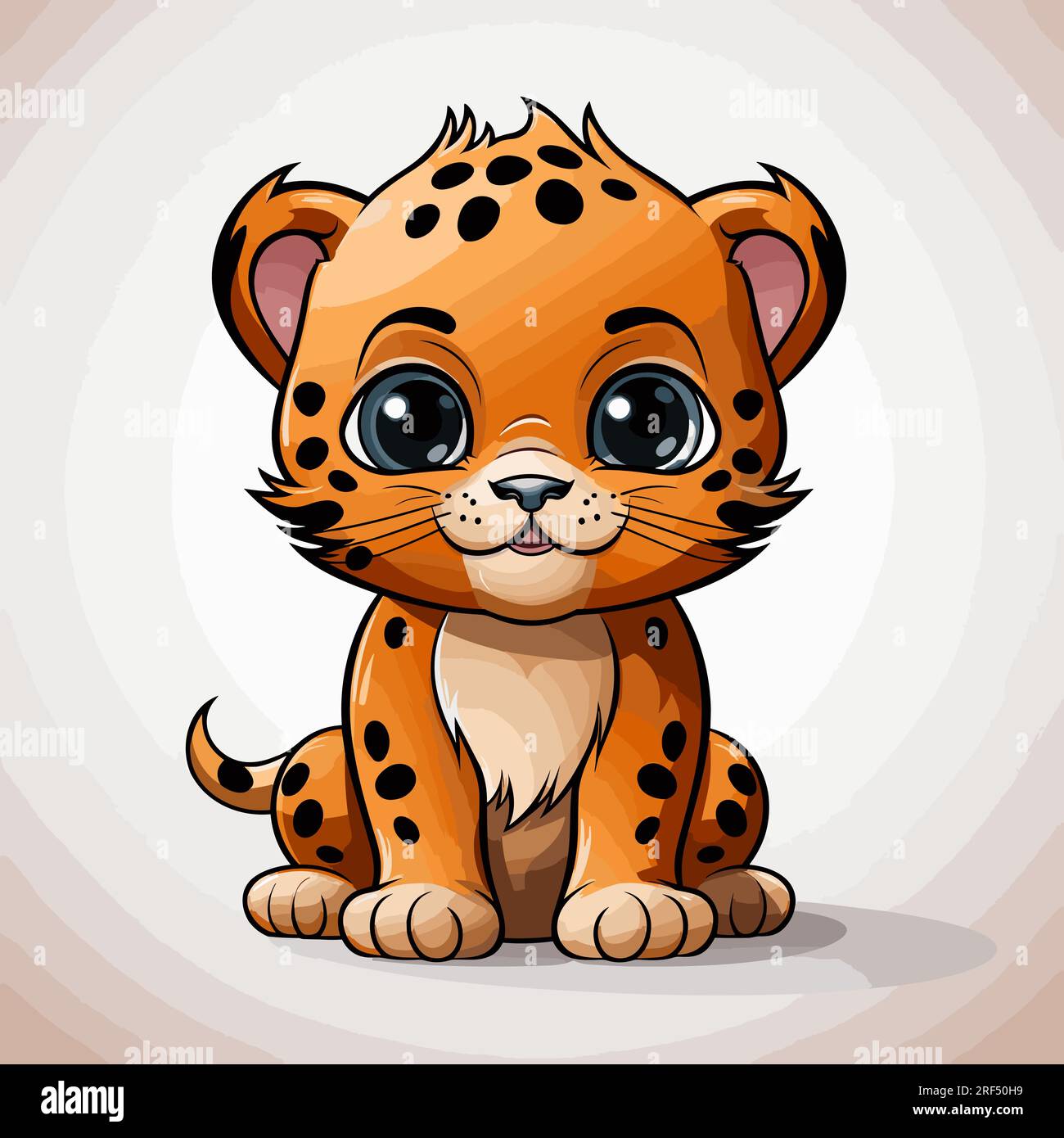 Cheetah hand-drawn comic illustration. Cheetah. Cute vector doodle ...