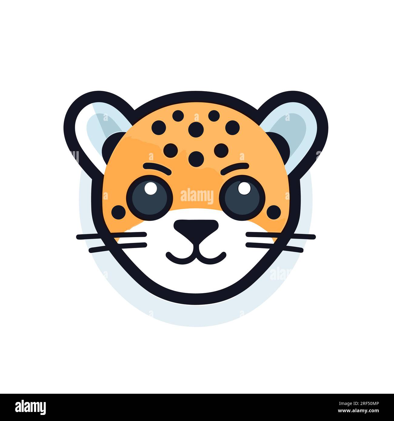Cheetah hand-drawn comic illustration. Cheetah. Cute vector doodle