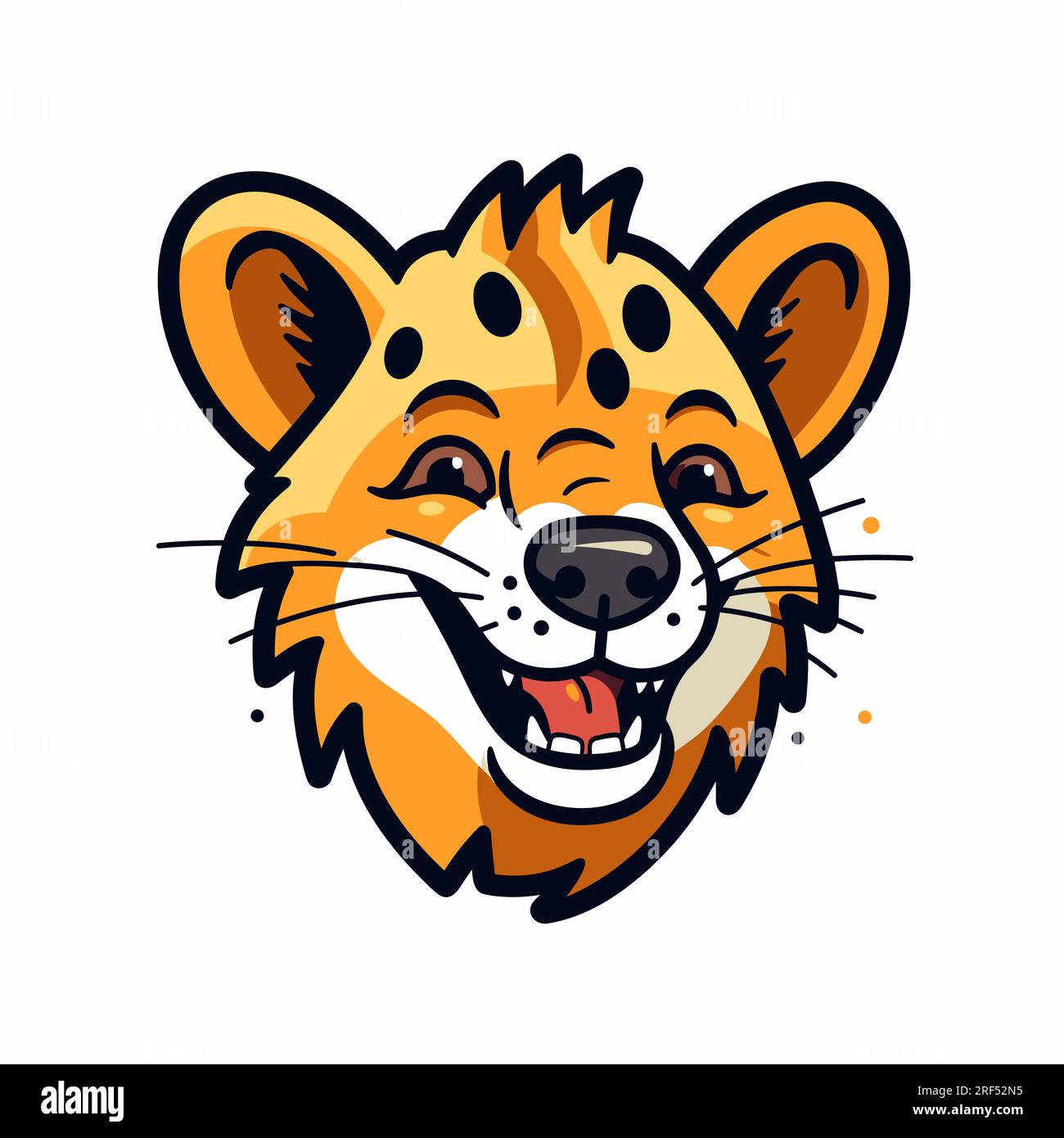 Hyena hand-drawn comic illustration. Hyena. Cute vector doodle style ...