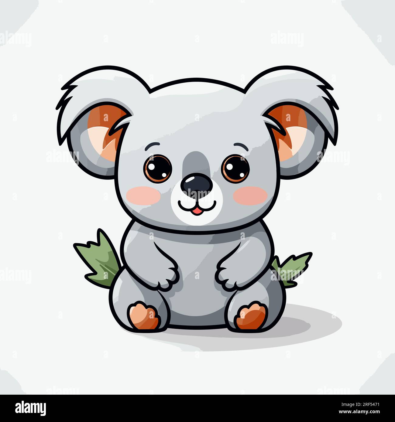 Koala hand-drawn comic illustration. Koala. Cute vector doodle