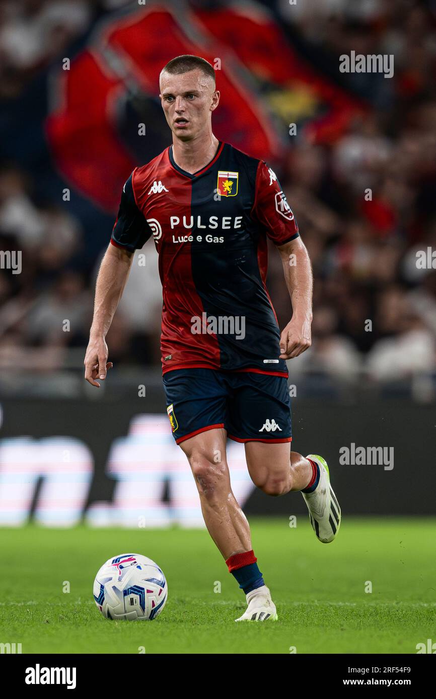 Albert Gudmundsson of Genoa CFC looks on during the Serie A football match  between Genoa CFC and AS Roma Stock Photo - Alamy