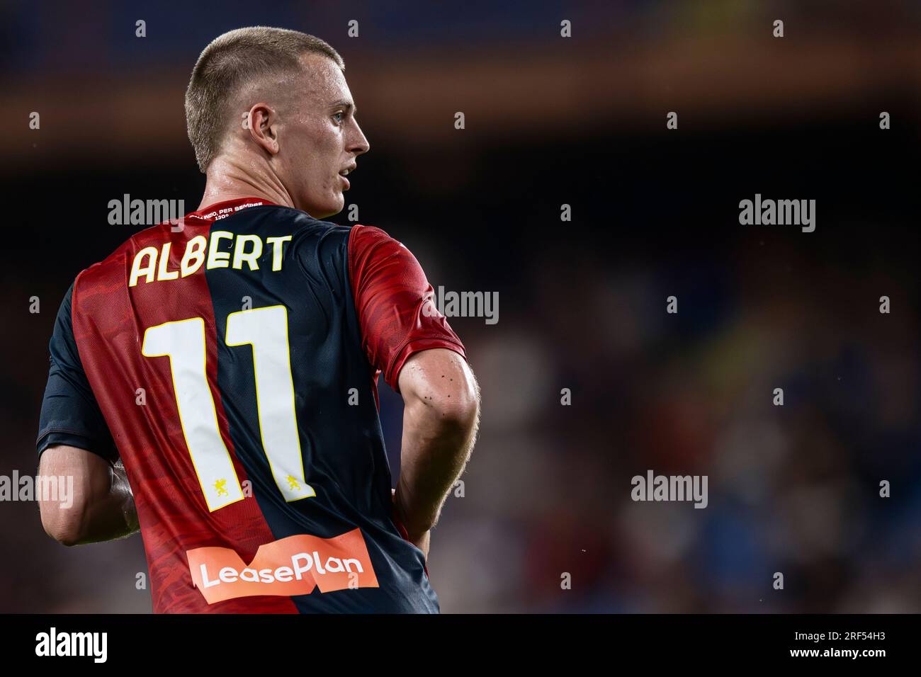 Albert Gudmundsson of Genoa CFC looks on during the Serie A football match  between Genoa CFC and AS Roma Stock Photo - Alamy