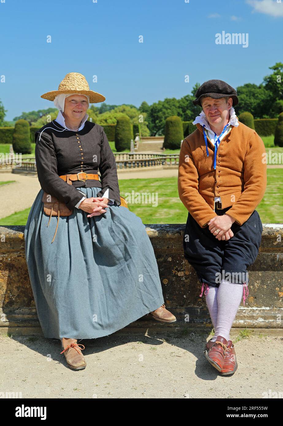 Staff at Montacute House, Somerset Stock Photo