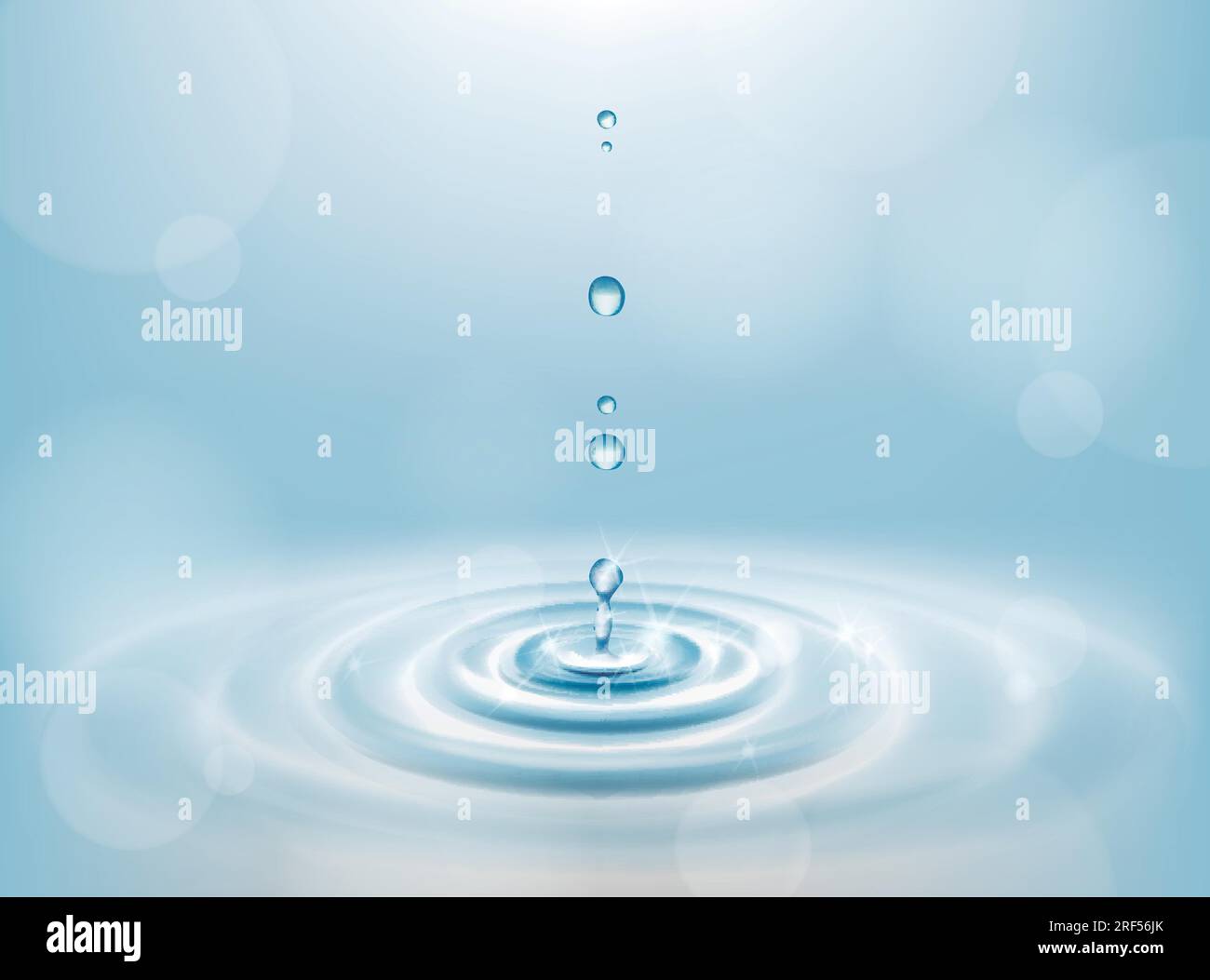 Water drop falling water making Stock Vector Images - Alamy