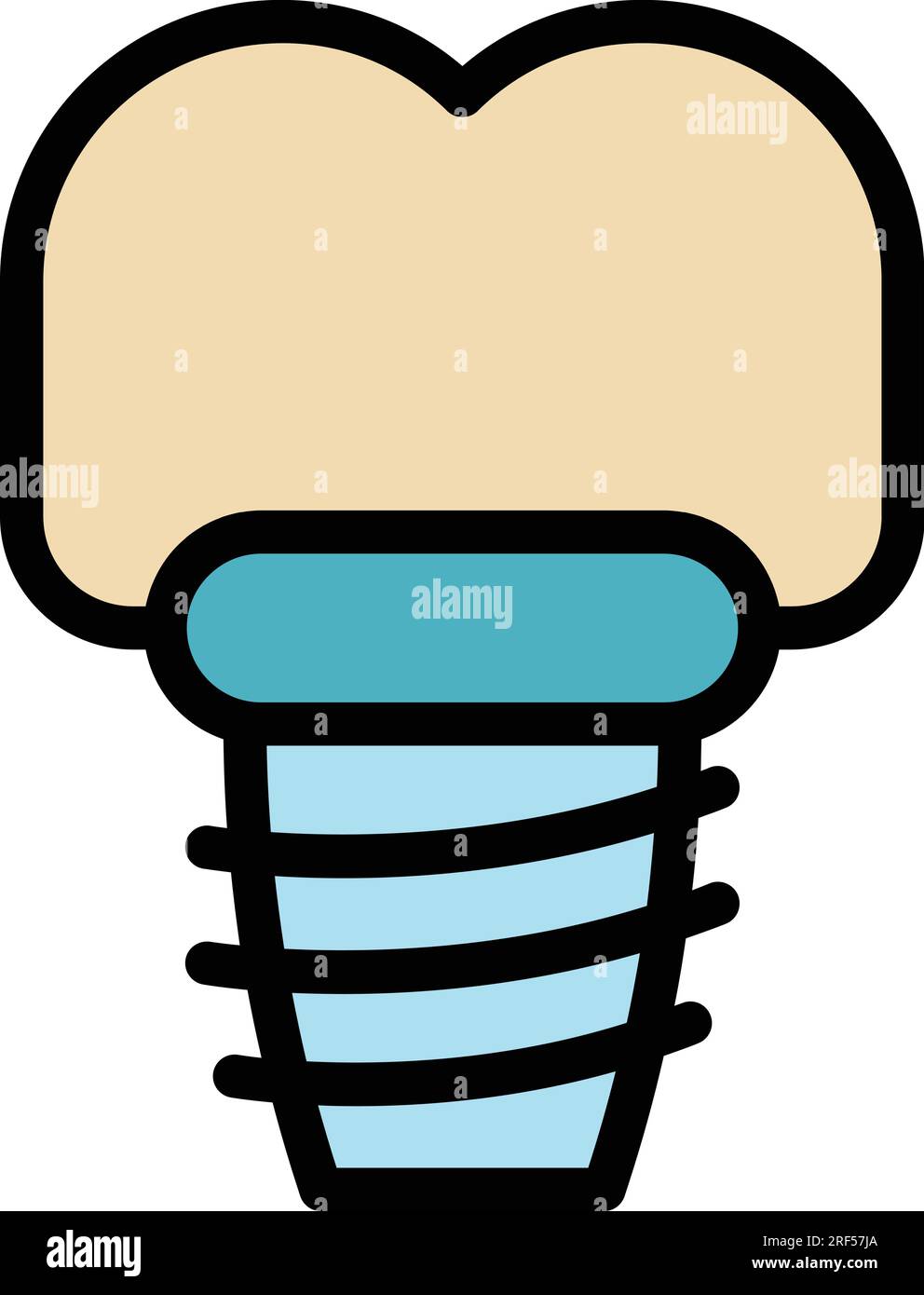 Tooth prosthesis icon outline vector. Care treatment. Oral implant
