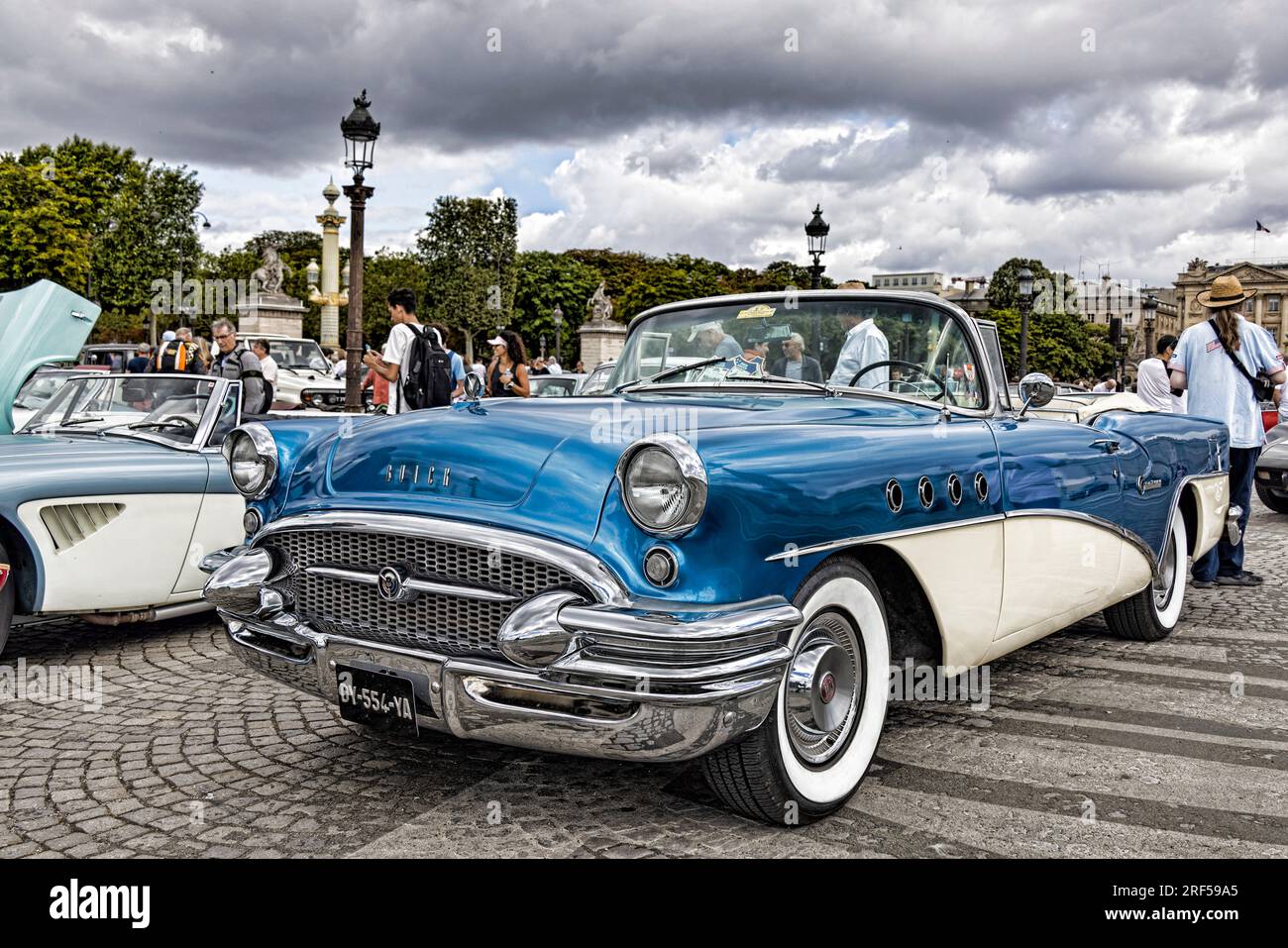 Paris, France. 30th July, 2023. Buick Century Convertible presented at the 16th summer crossing of Paris in vintage vehicle on July 30, 2023. Stock Photo