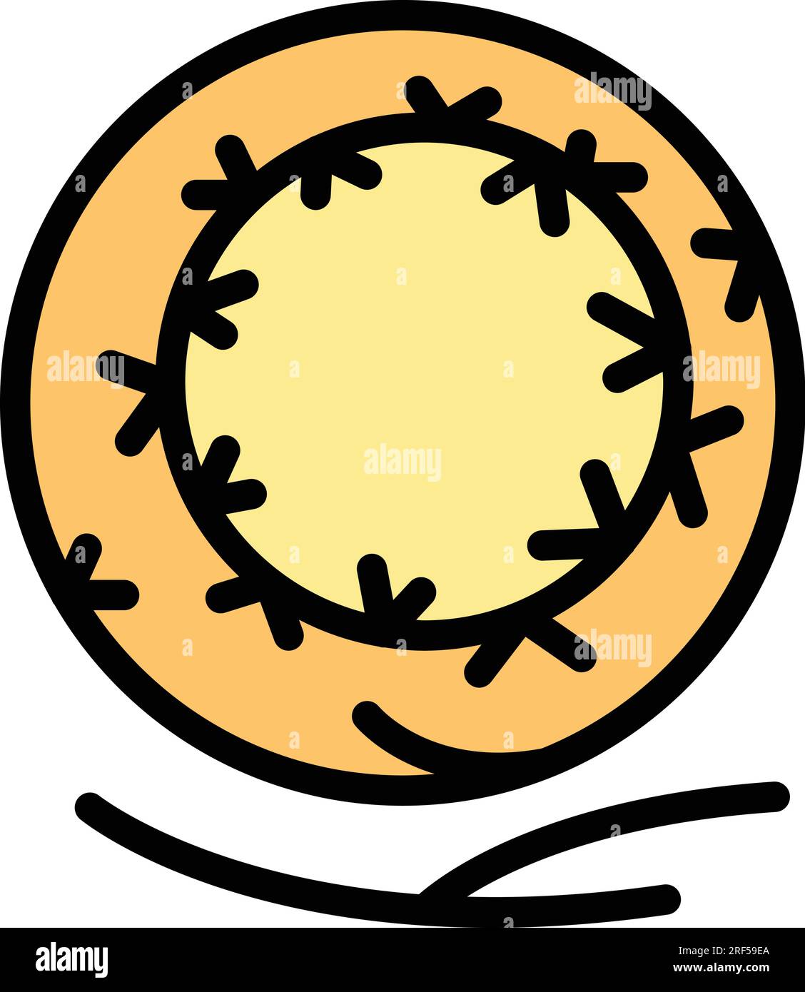 Dead tumbleweed icon outline vector. Western ball. Desert bush color