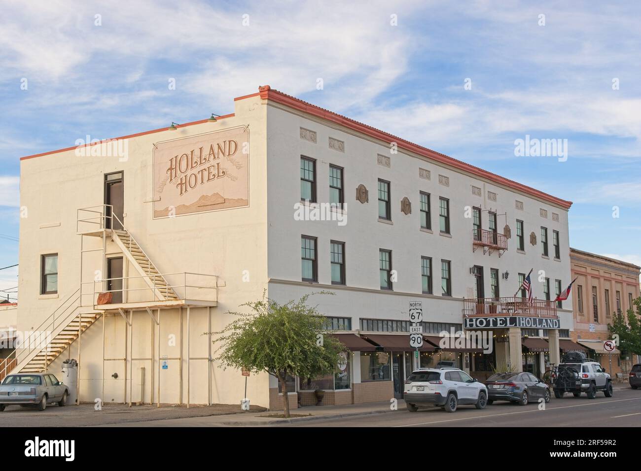 The Holland hotel, a Texas Historic Landmark built in 1928 in Spanish