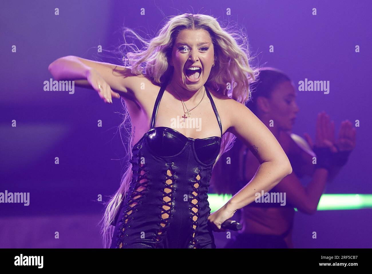 Madrid, Spain. 30th July, 2023. Lola Indigo in concert during Universal