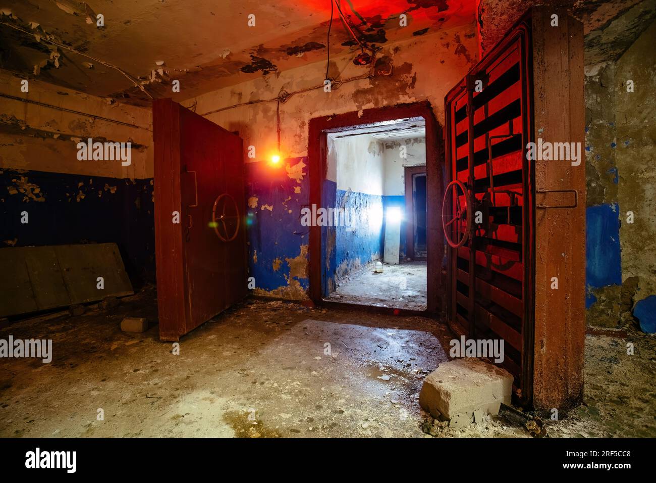 Entrance to bomb shelter protective construction of civil defense