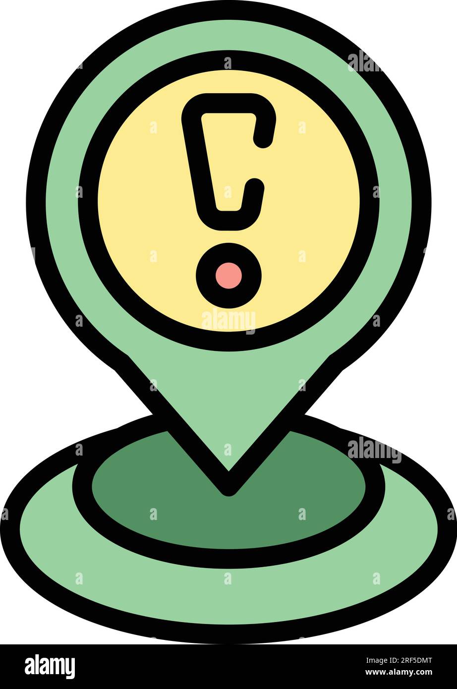 Support chat location icon outline vector. Customer call. Help center ...