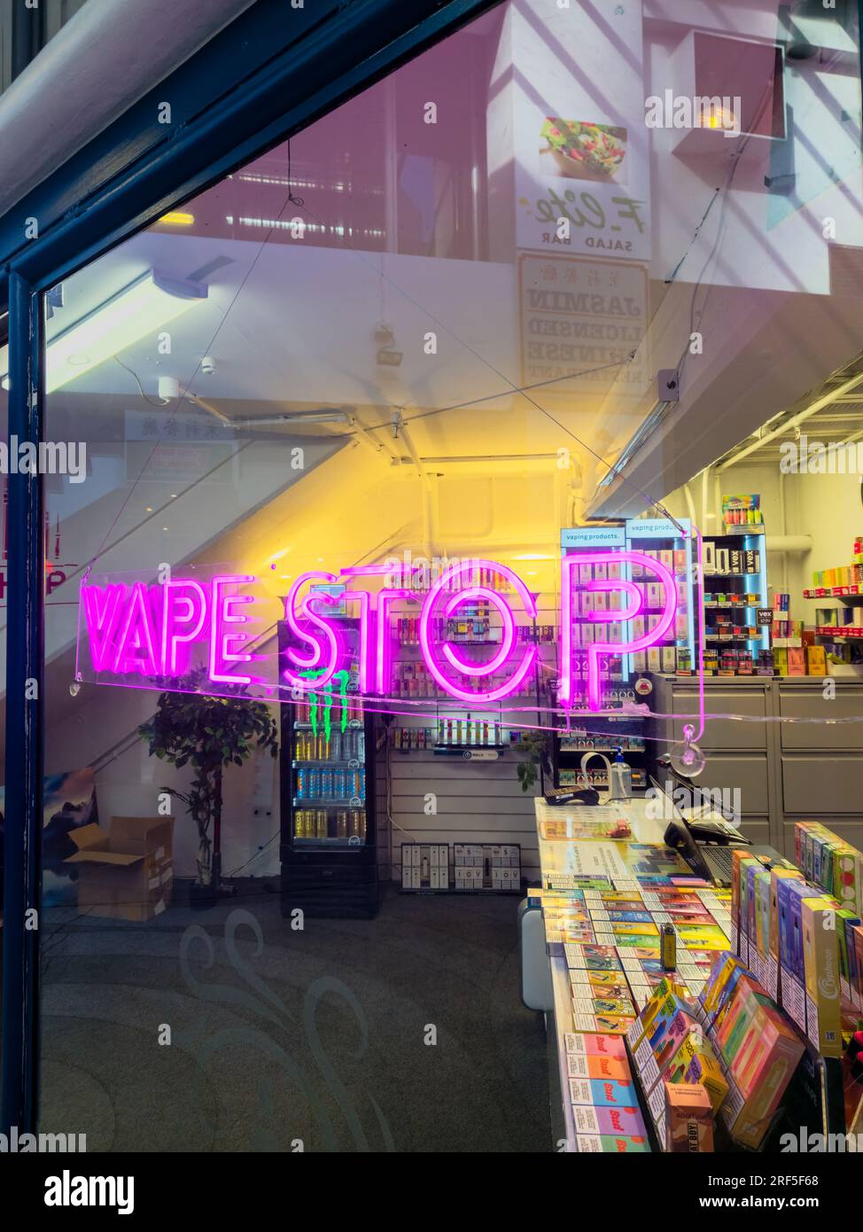 Wellington, New Zealand July 27, 2023 Exterior view of Vape Stop