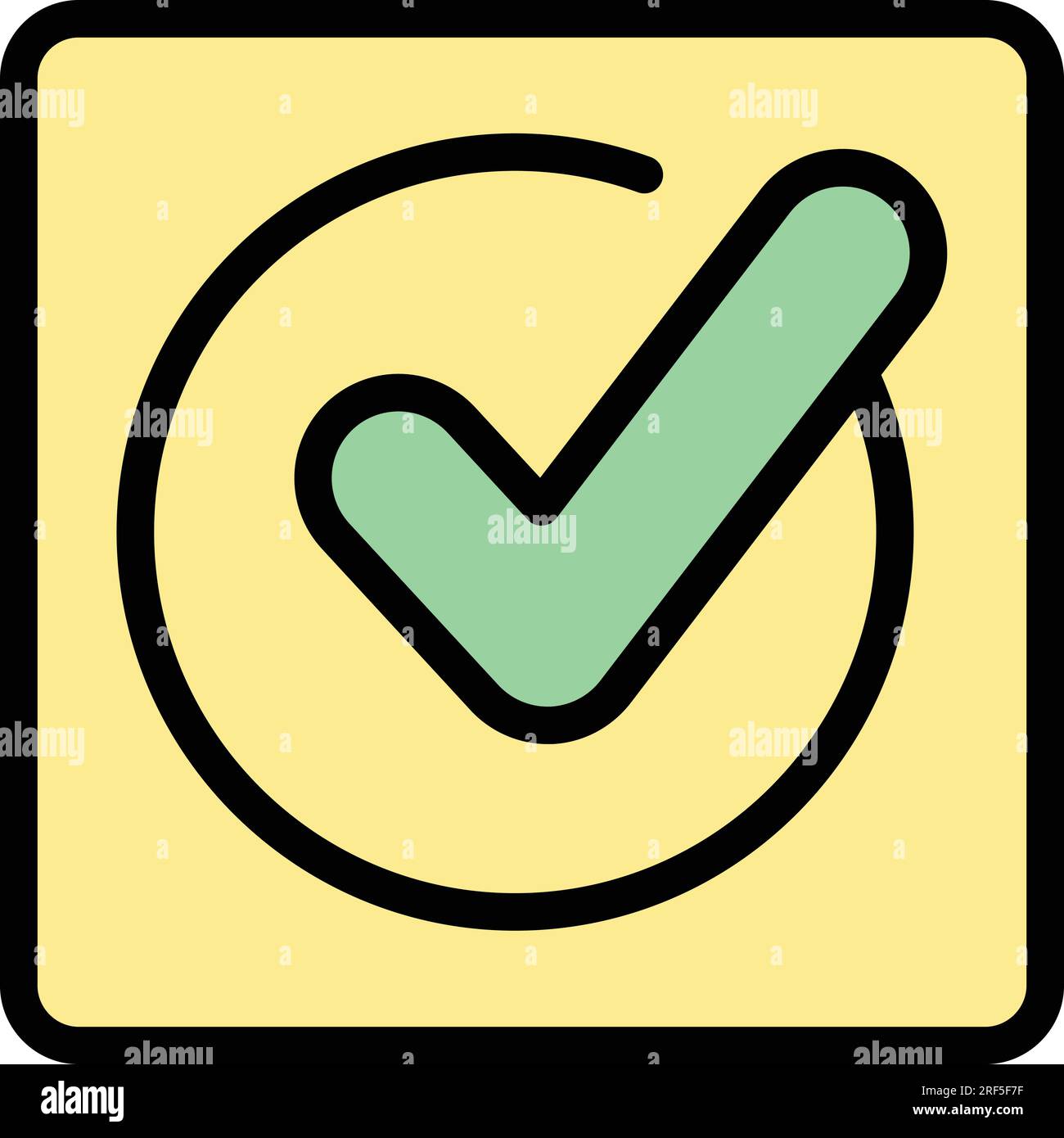 Approved norm icon outline vector. App test. Page survey color flat ...