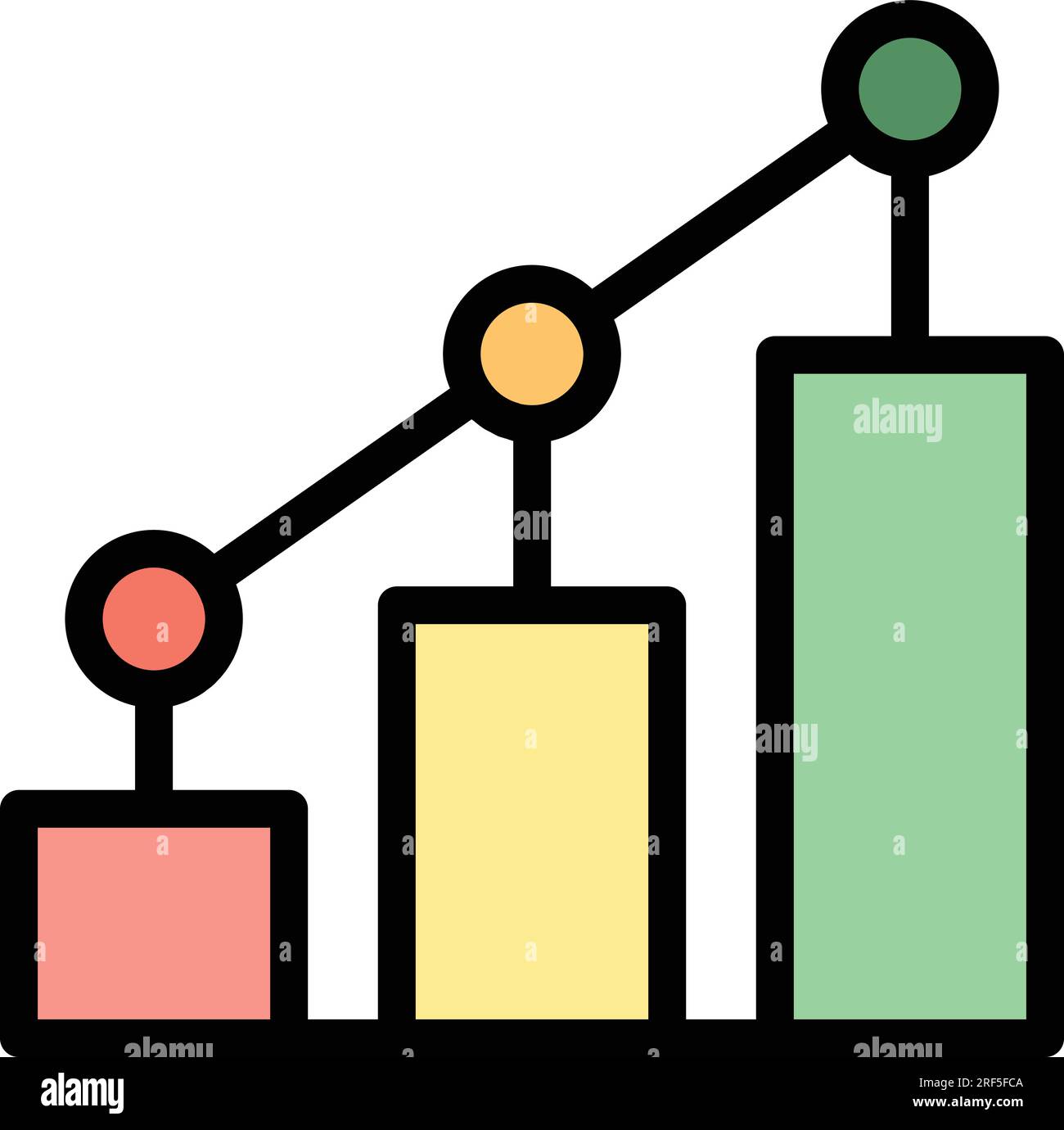 Graph app icon outline vector. Time unit. Business financial color flat ...