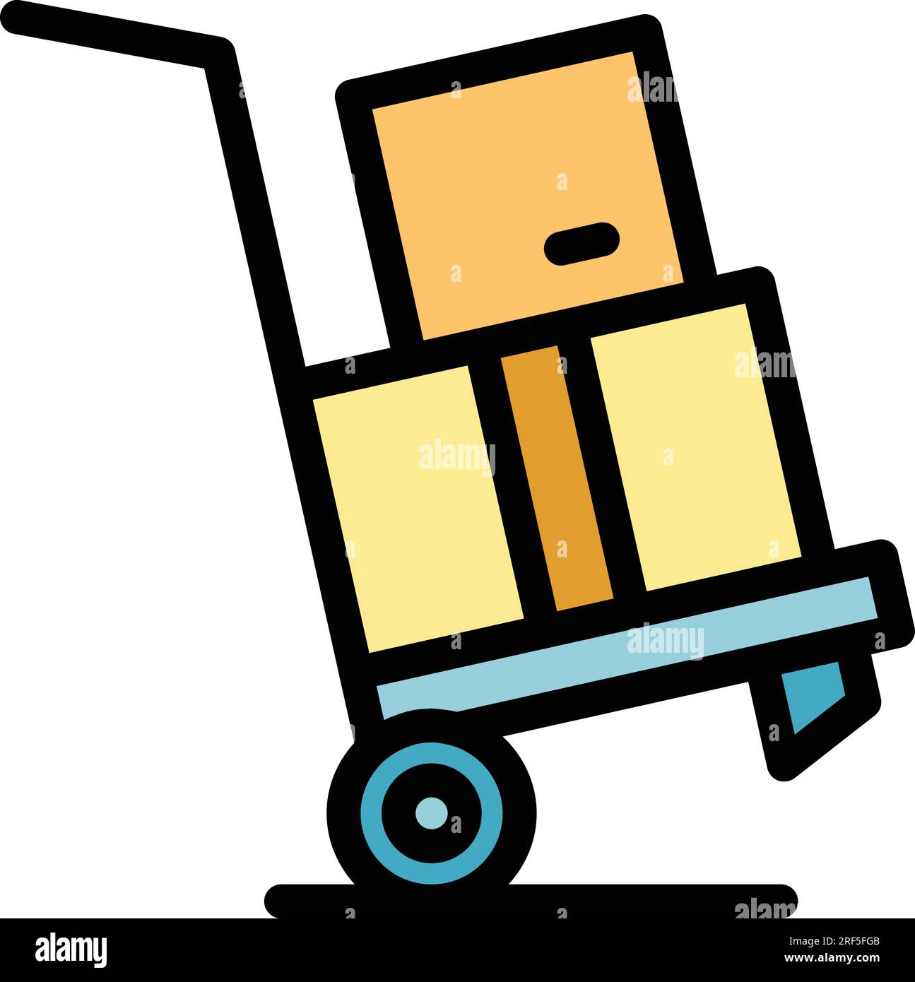 Box home delivery icon. outline box home delivery vector icon