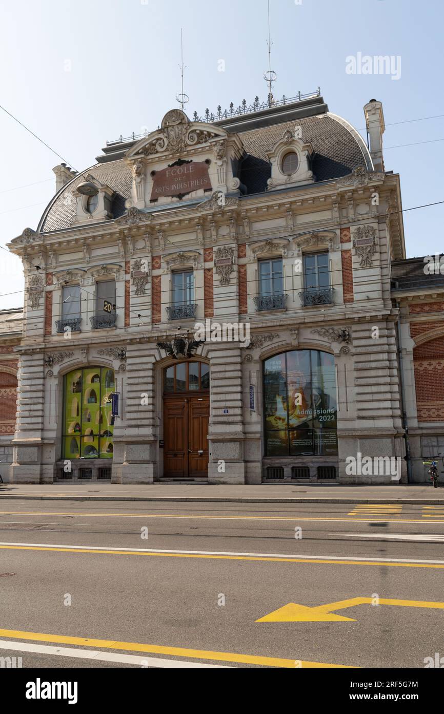 Geneva, Switzerland MAR 25, 2022 Industrial Arts School building