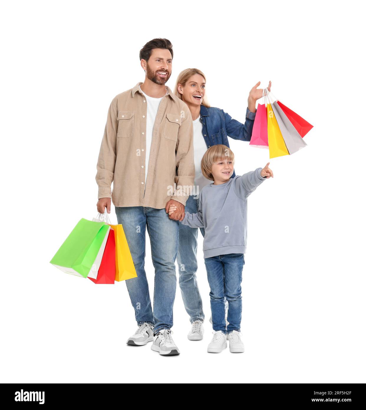 Mother son supermarket boy Cut Out Stock Images & Pictures Alamy