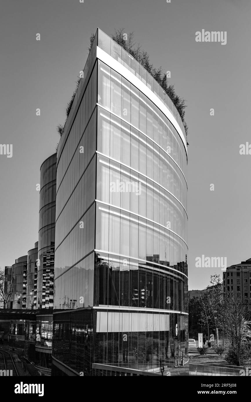 Geneva, Switzerland 25 March 2022 Modern architecture and street