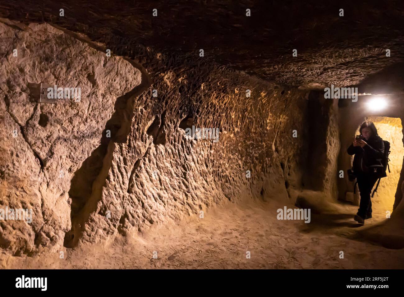 Tunnels in Derinkuyu Underground City Cappadocia Turkey Stock Photo Alamy