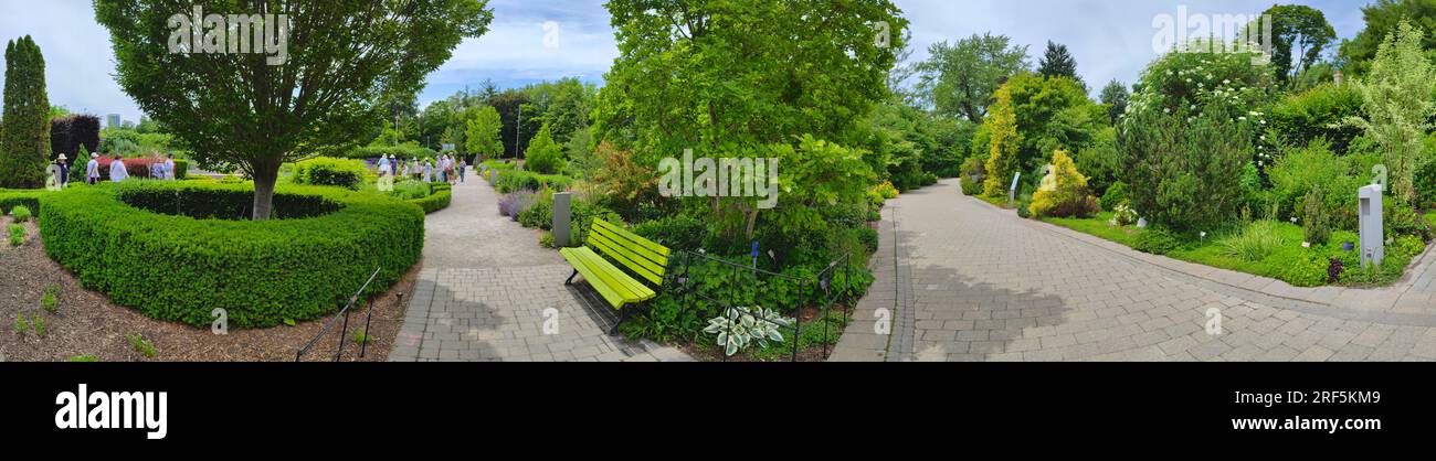 Toronto, Ontario / Canada - June 22, 2023: Panoramic view of a public park in summer Stock Photo