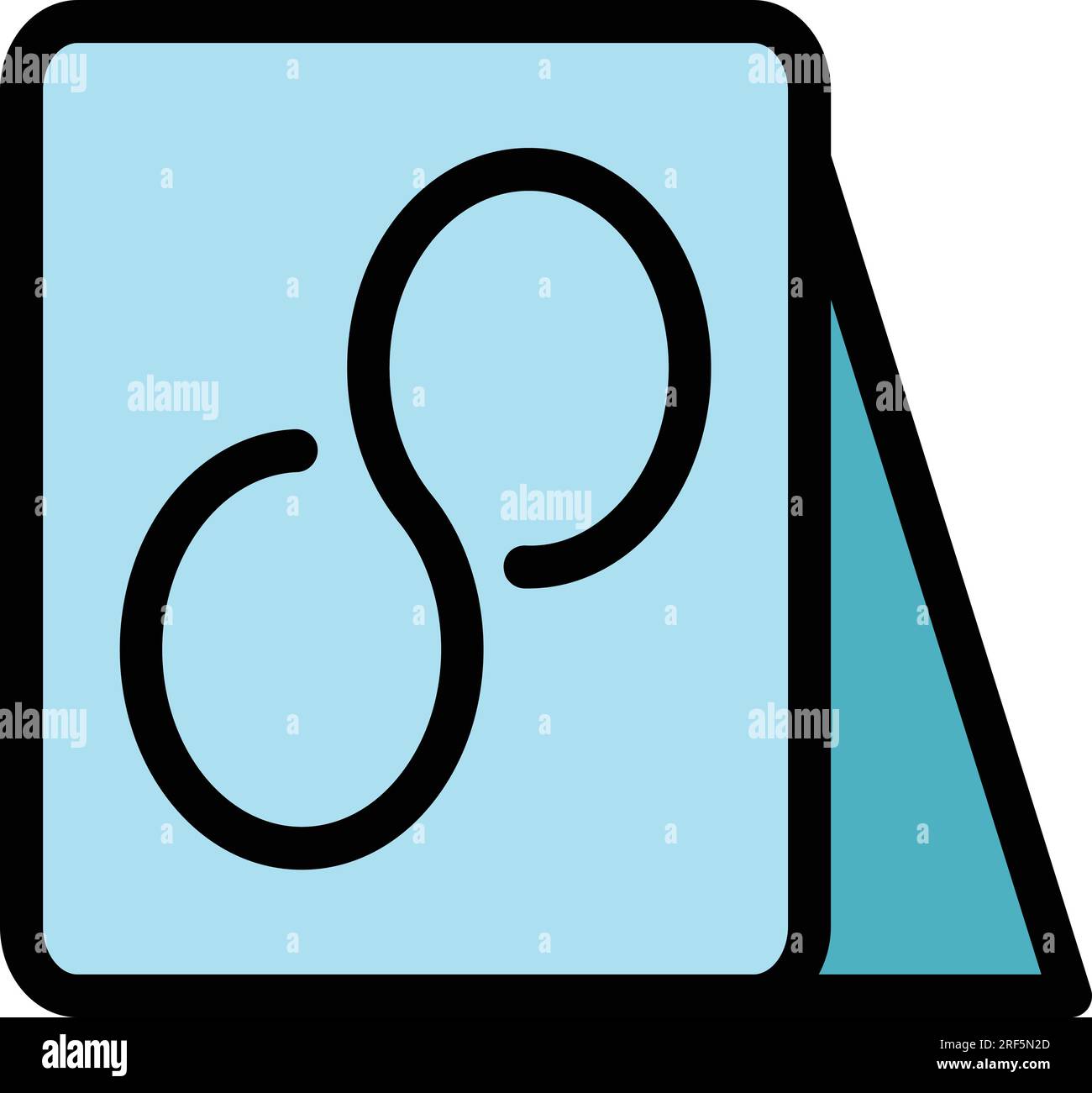 Infinite duration icon outline vector. Time clock. Length h color flat ...