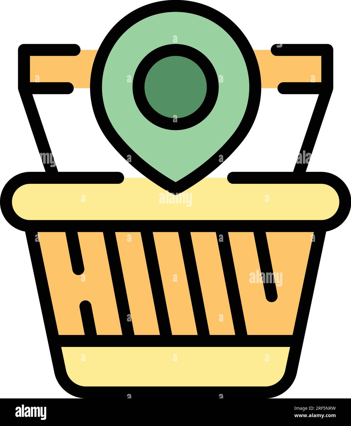 Store locator icon outline vector. Shop map. Pin point color flat Stock ...