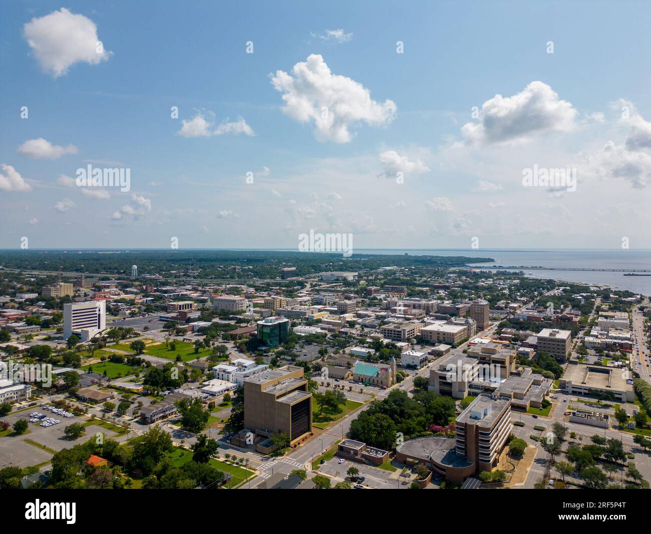 Aerial photo Downtown Pensacola FL Stock Photo Alamy