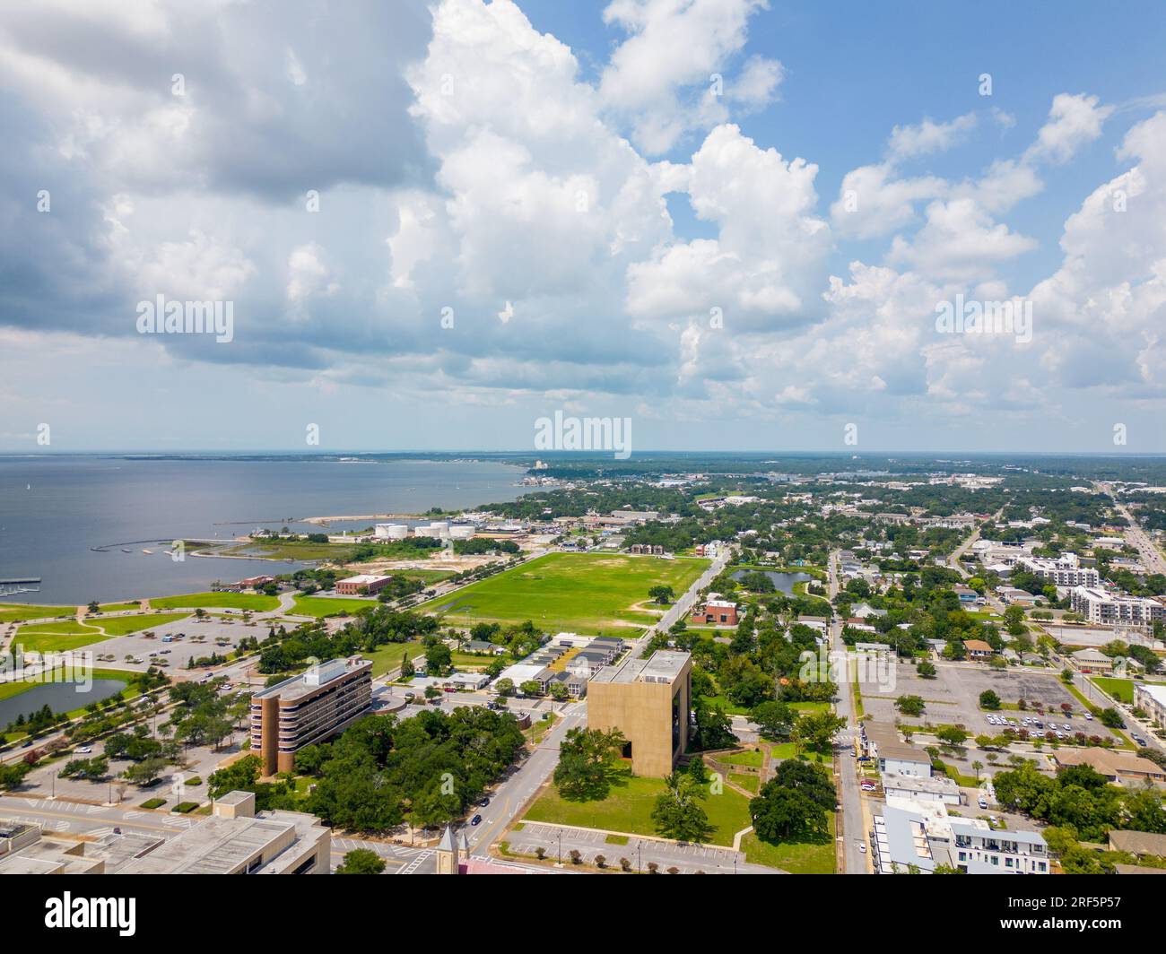 Aerial photo Downtown Pensacola waterfront bay view Stock Photo Alamy
